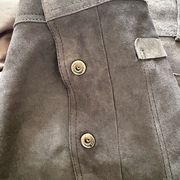 Urban Outfitters Charcoal Suede A-Line Skirt - Picture 5 of 11